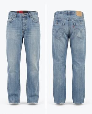 Vintage Levi's 507 Blue Medium Wash Bootcut Jeans Men Size W36